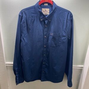 Hollister Men's Deep Blue Casual Shirt